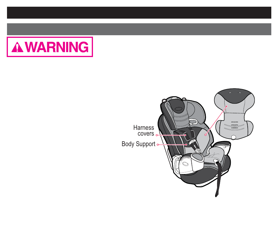 0 accessories (on certain models only), 1 body support & harness covers | Graco NAUTILUS PD101777B User Manual | Page 59 / 64