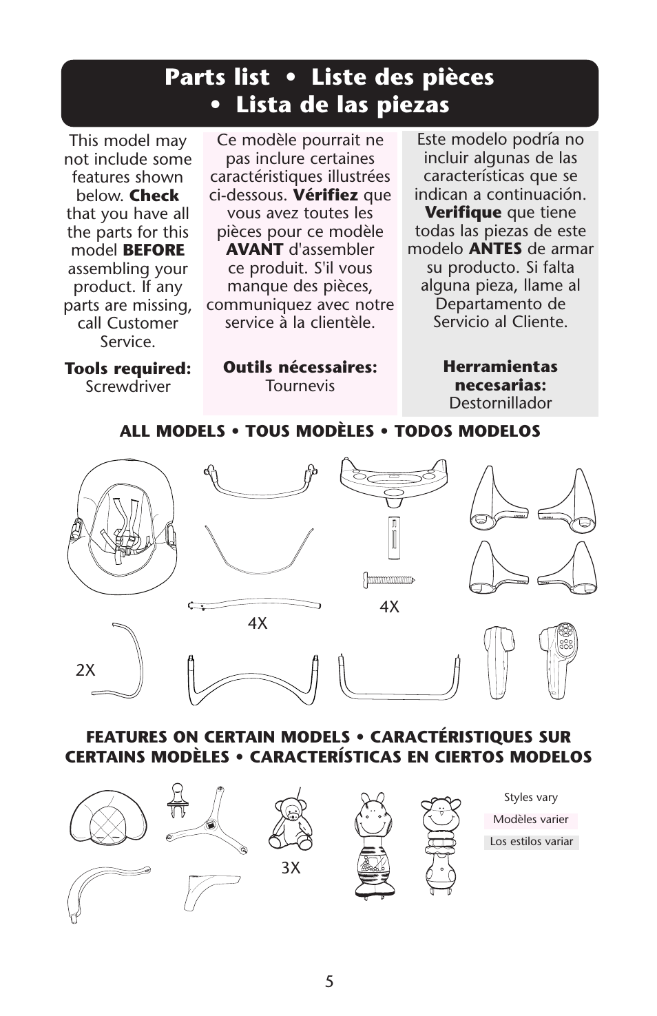 Graco Lovin' Hug Swing User Manual | Page 5 / 40