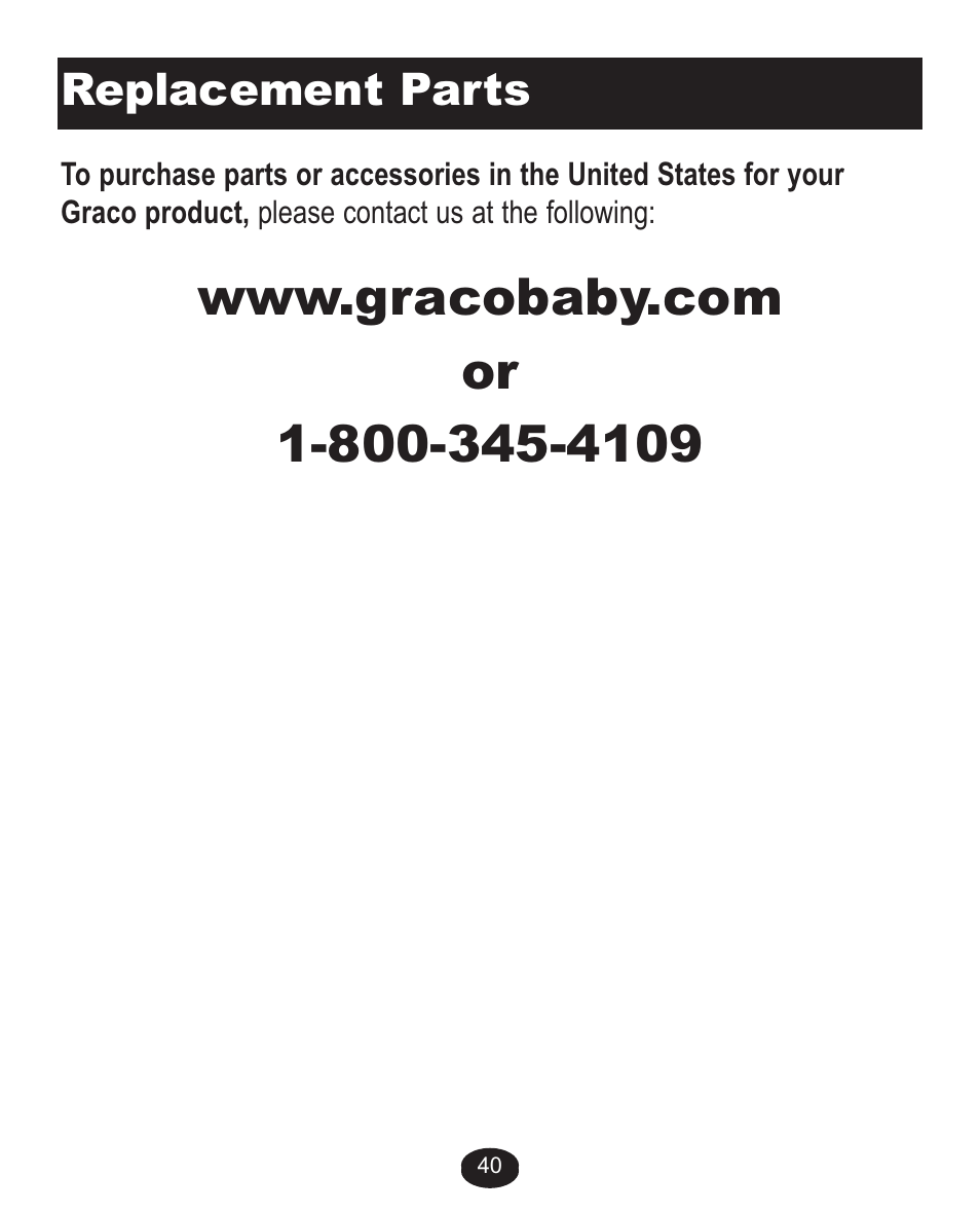 Replacement parts | Graco Alano Flip It 1761726 User Manual | Page 80 / 120