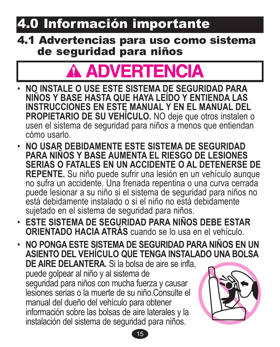 0 información importante | Graco Alano Flip It 1761726 User Manual | Page 95 / 120