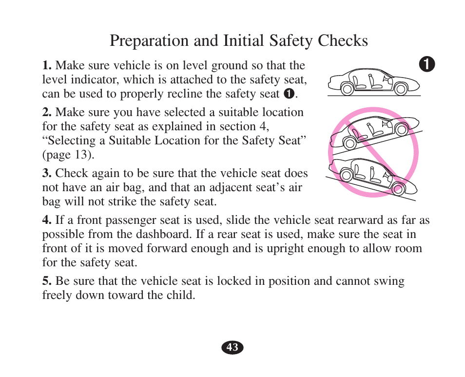 Preparation and initial safety checks | Graco 7421 User Manual | Page 62 / 124