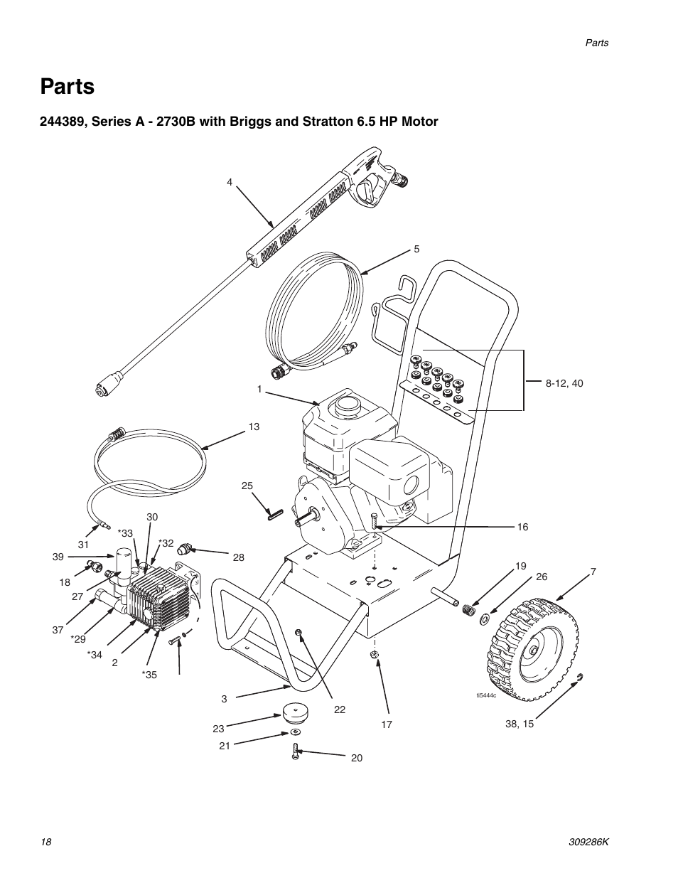 Parts | Graco 2730H User Manual | Page 18 / 24