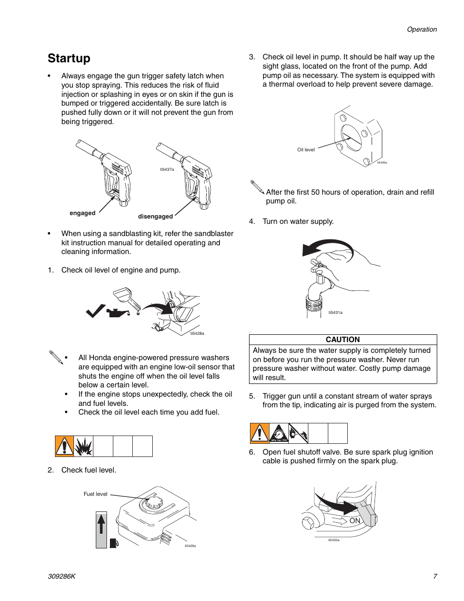 Startup | Graco 2730H User Manual | Page 7 / 24