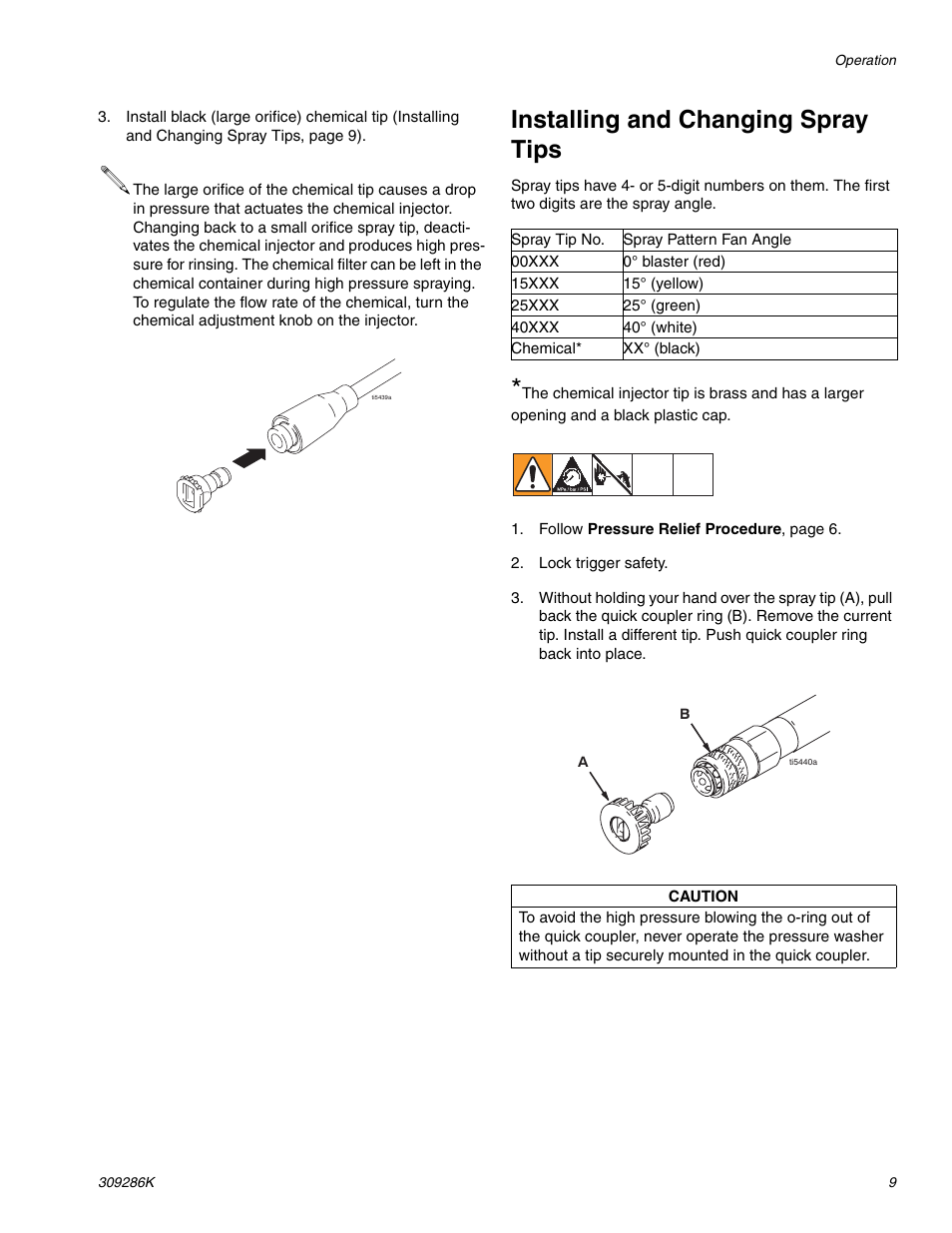 Installing and changing spray tips | Graco 2730H User Manual | Page 9 / 24