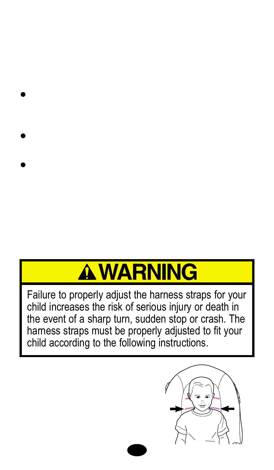 Use of the car seat with the built-in harness, 1 positioning the harness straps | Graco 8480 User Manual | Page 15 / 56