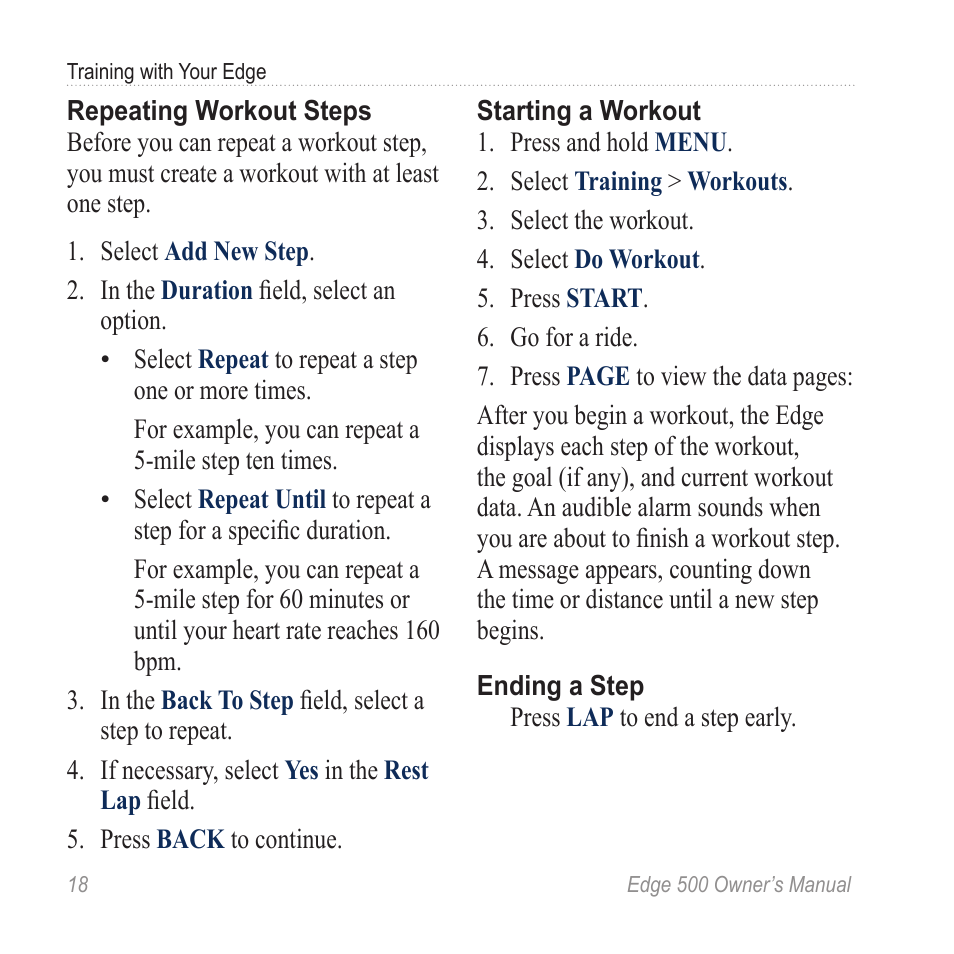 Garmin Edge 500 User Manual | Page 22 / 64