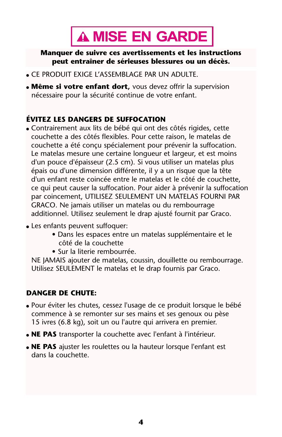 Graco ISPJ003AB User Manual | Page 4 / 48