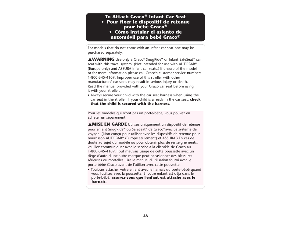Mise en garde, Warning | Graco ISPA199AA User Manual | Page 28 / 136