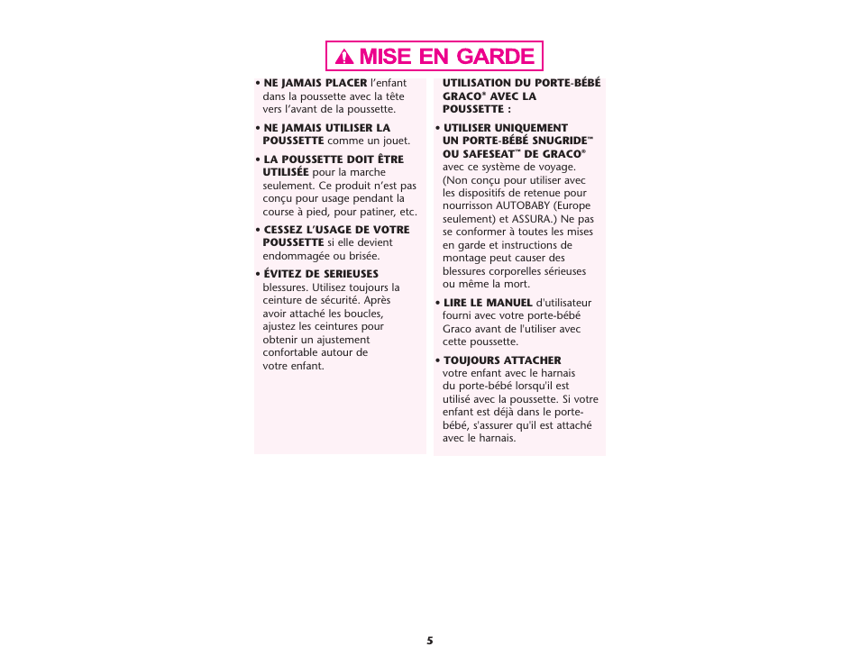 Graco ISPA199AA User Manual | Page 5 / 136
