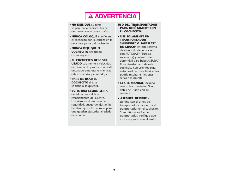 Graco ISPA199AA User Manual | Page 7 / 136