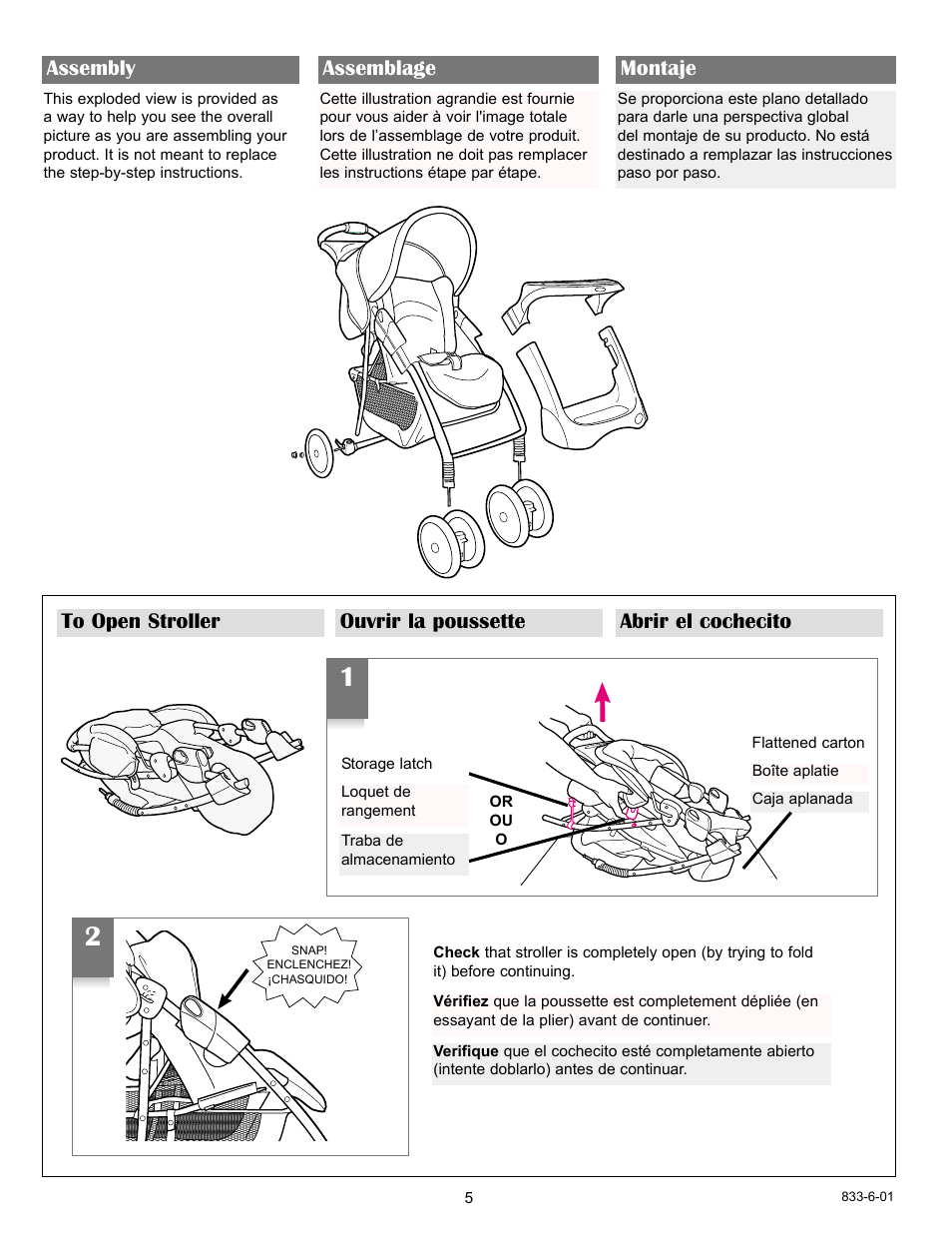 Assembly | Graco 7427 User Manual | Page 5 / 122