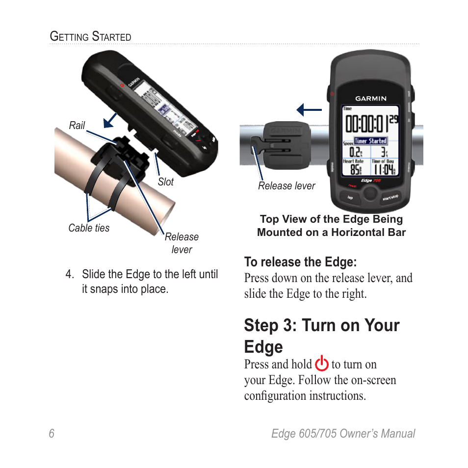 Step 3: turn on your edge | Graco EDGE 705 User Manual | Page 12 / 80