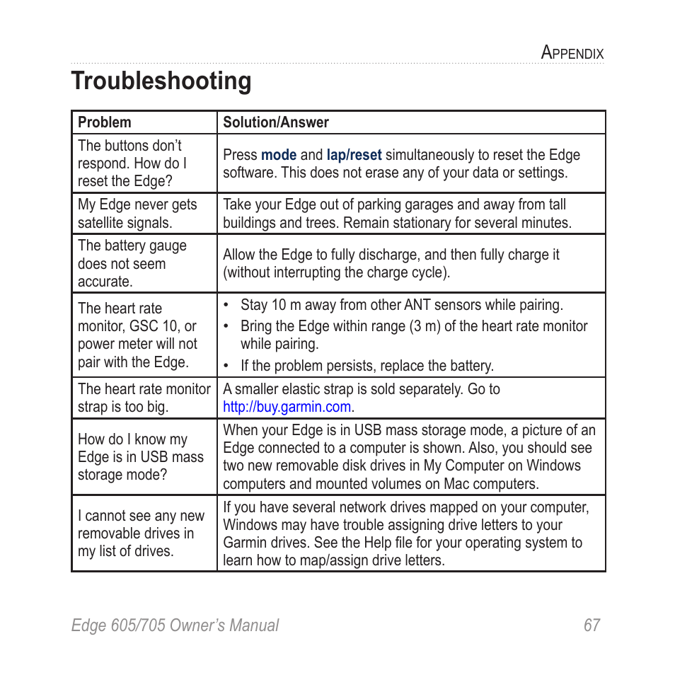 Troubleshooting | Graco EDGE 705 User Manual | Page 73 / 80