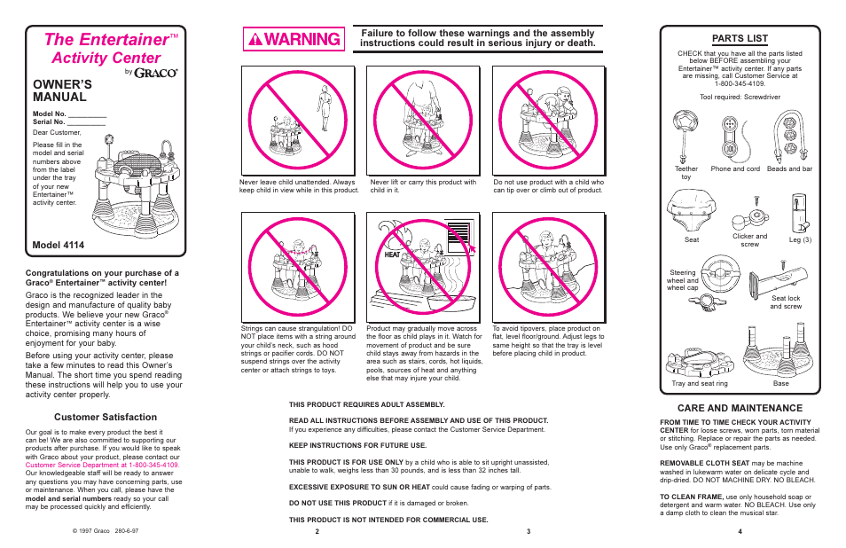 Graco 4114 User Manual | 5 pages