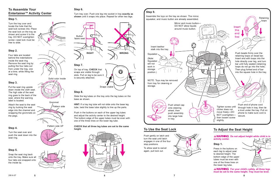 Activity center | Graco 4114 User Manual | Page 3 / 5