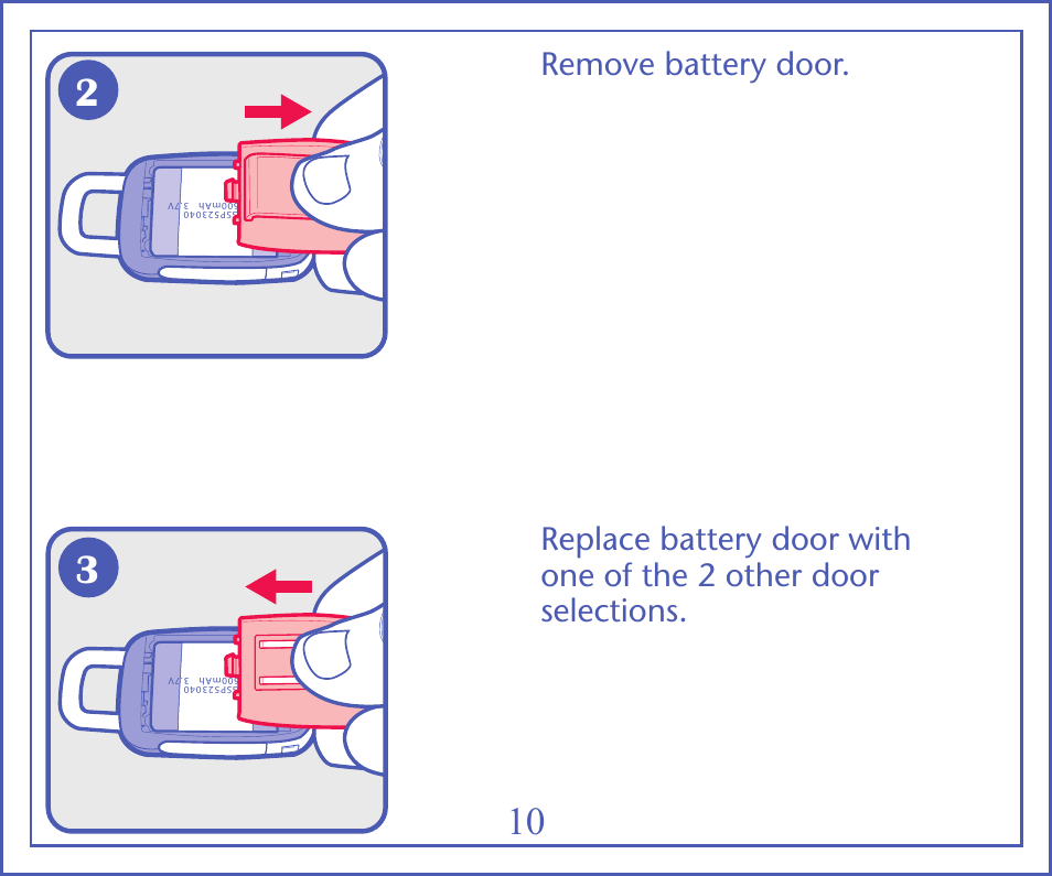 Remove battery door | Graco IMONITOR 2M13 User Manual | Page 13 / 67