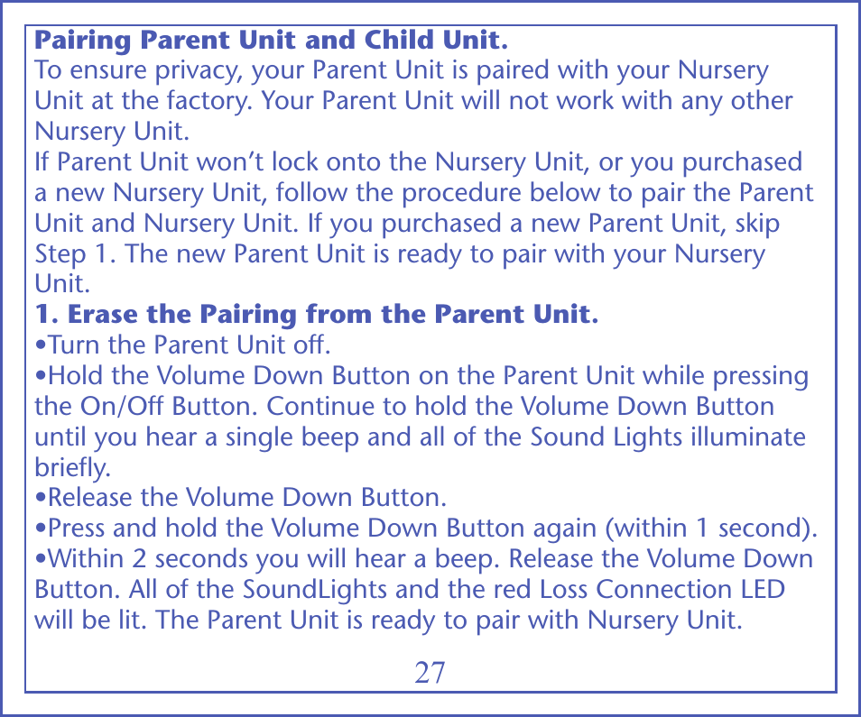 Graco IMONITOR 2M13 User Manual | Page 30 / 67