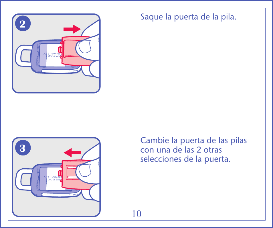 Saque la puerta de la pila | Graco IMONITOR 2M13 User Manual | Page 45 / 67