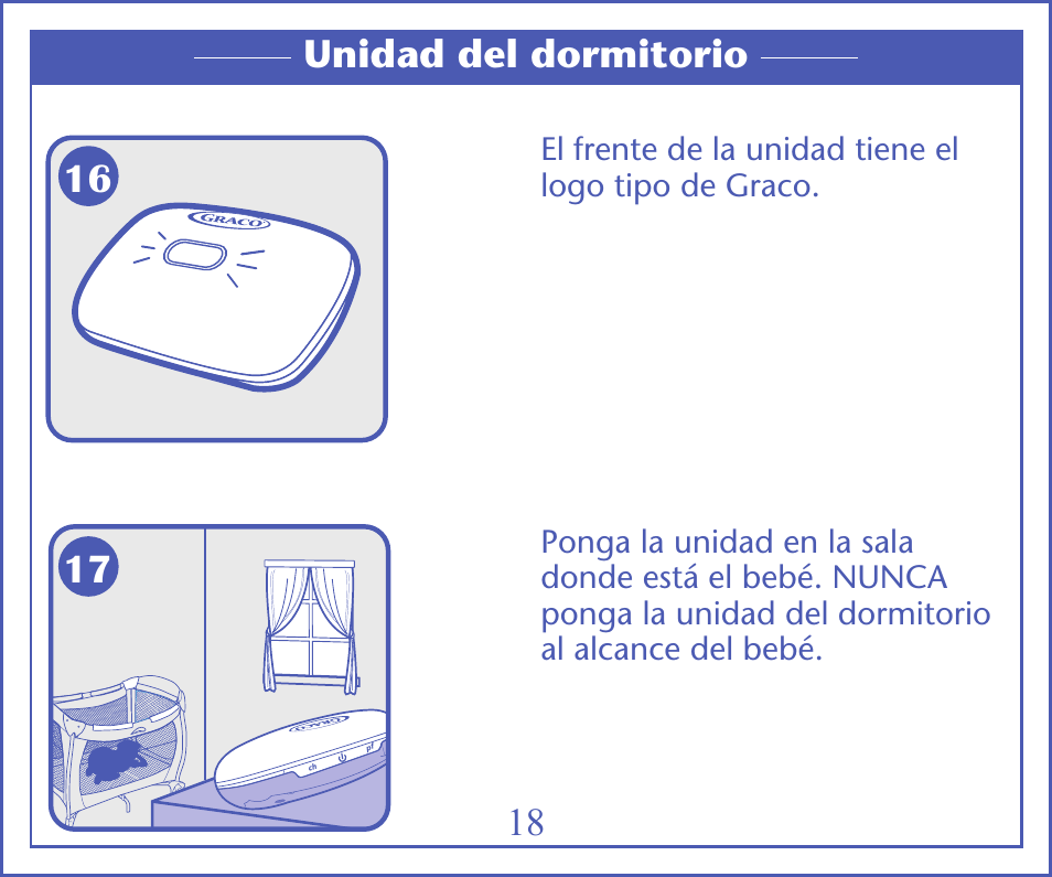 Unidad del dormitorio | Graco IMONITOR 2M13 User Manual | Page 53 / 67