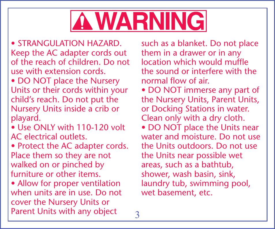 Graco IMONITOR 2M13 User Manual | Page 6 / 67