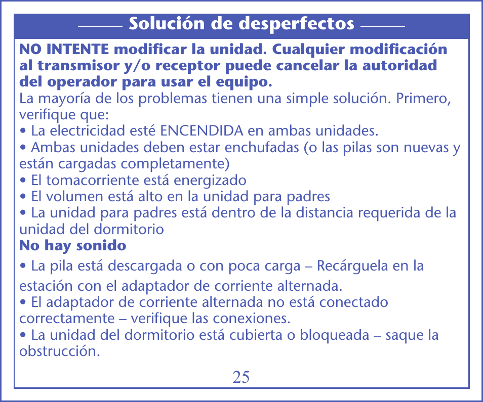 25 solución de desperfectos | Graco IMONITOR 2M13 User Manual | Page 60 / 67