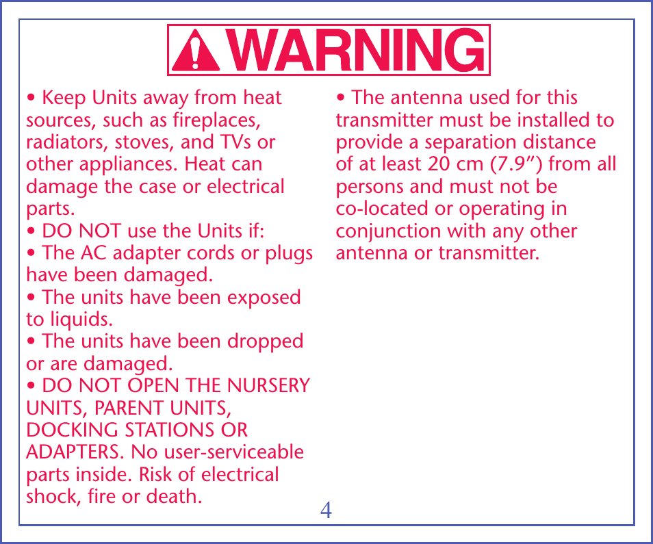 Graco IMONITOR 2M13 User Manual | Page 7 / 67