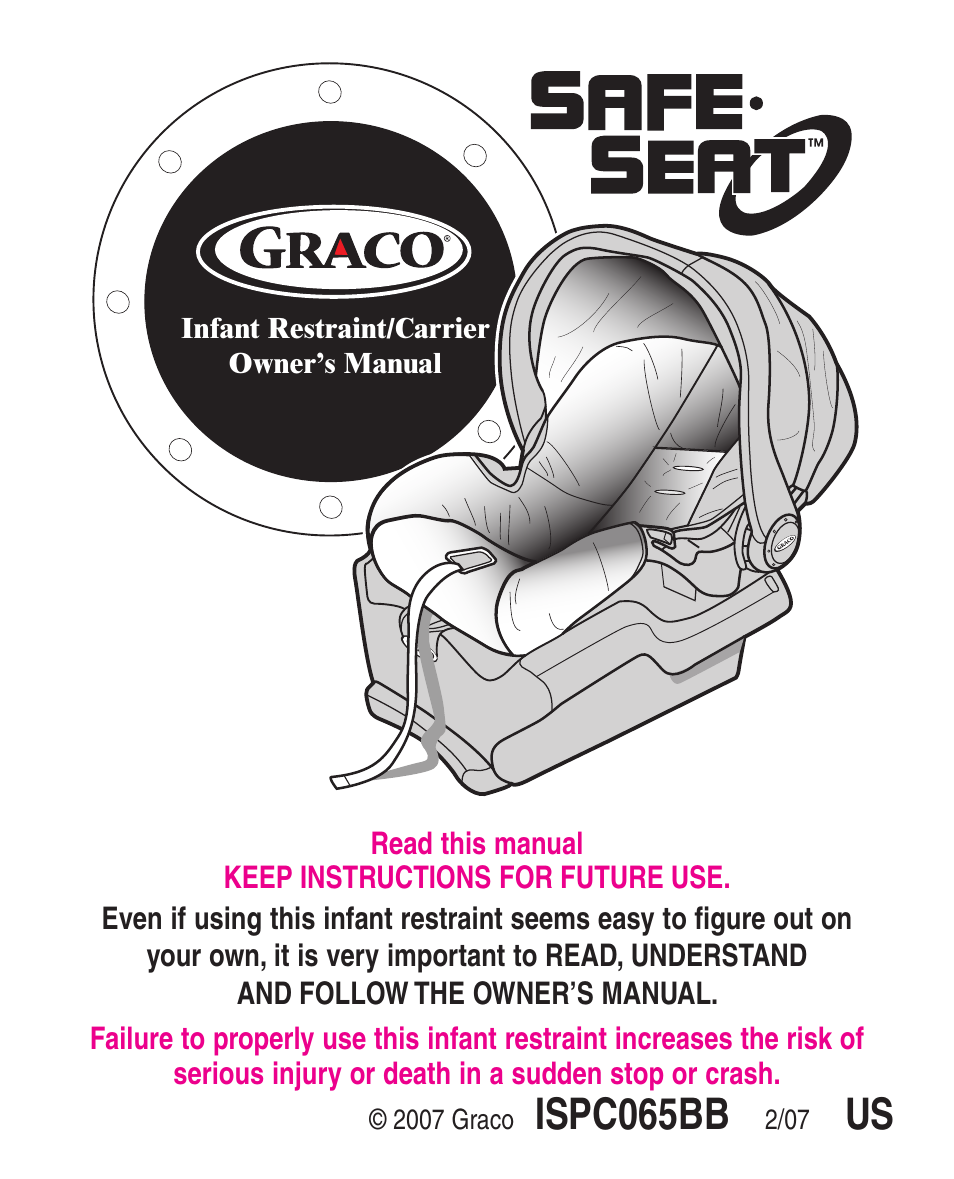 Graco SafeSeat Birkshire 8A12BKR User Manual | 88 pages