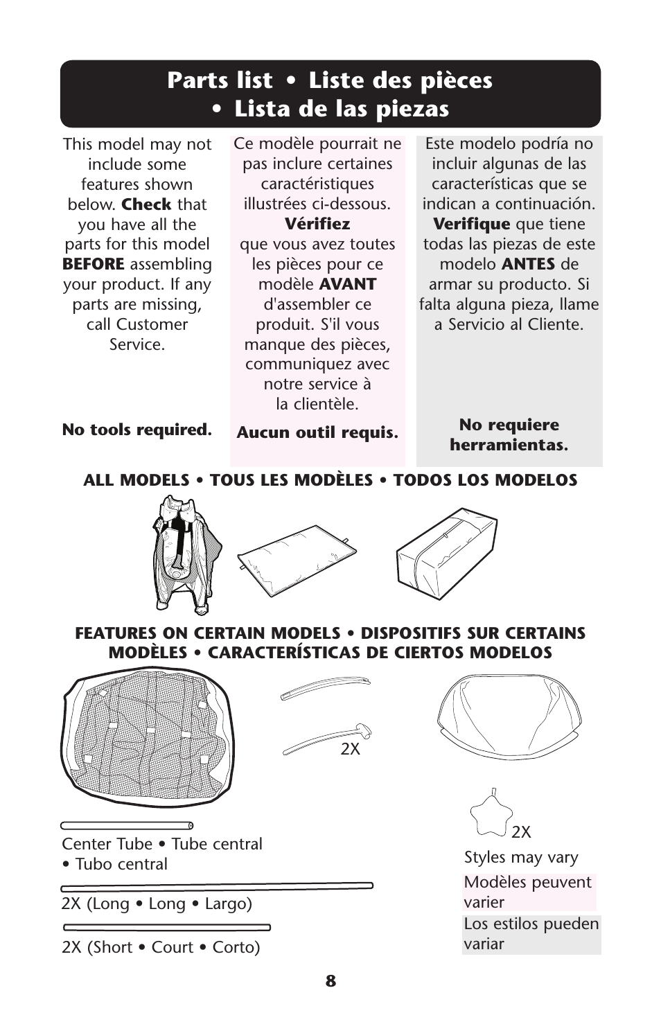 0arts s | Graco Travel Lite PD114224B User Manual | Page 8 / 32