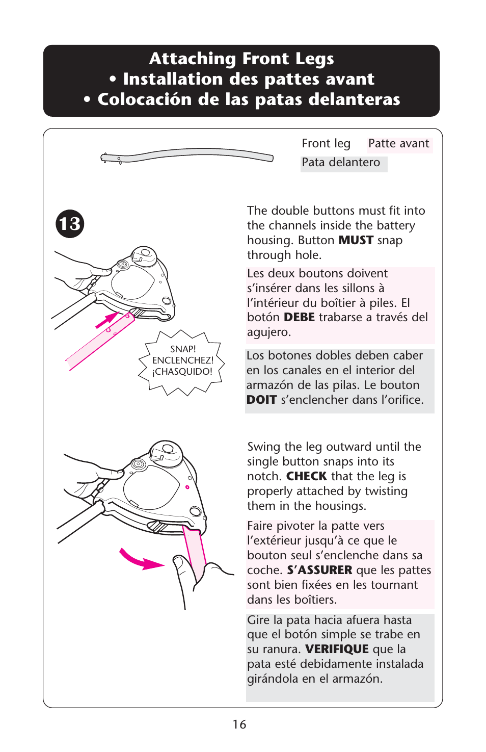 Graco Swing 'N Bounce 1764336 User Manual | Page 16 / 52