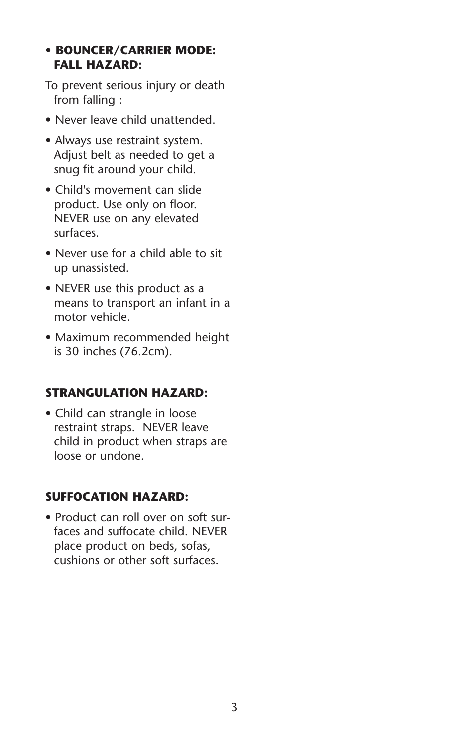 Graco Swing 'N Bounce 1764336 User Manual | Page 3 / 52