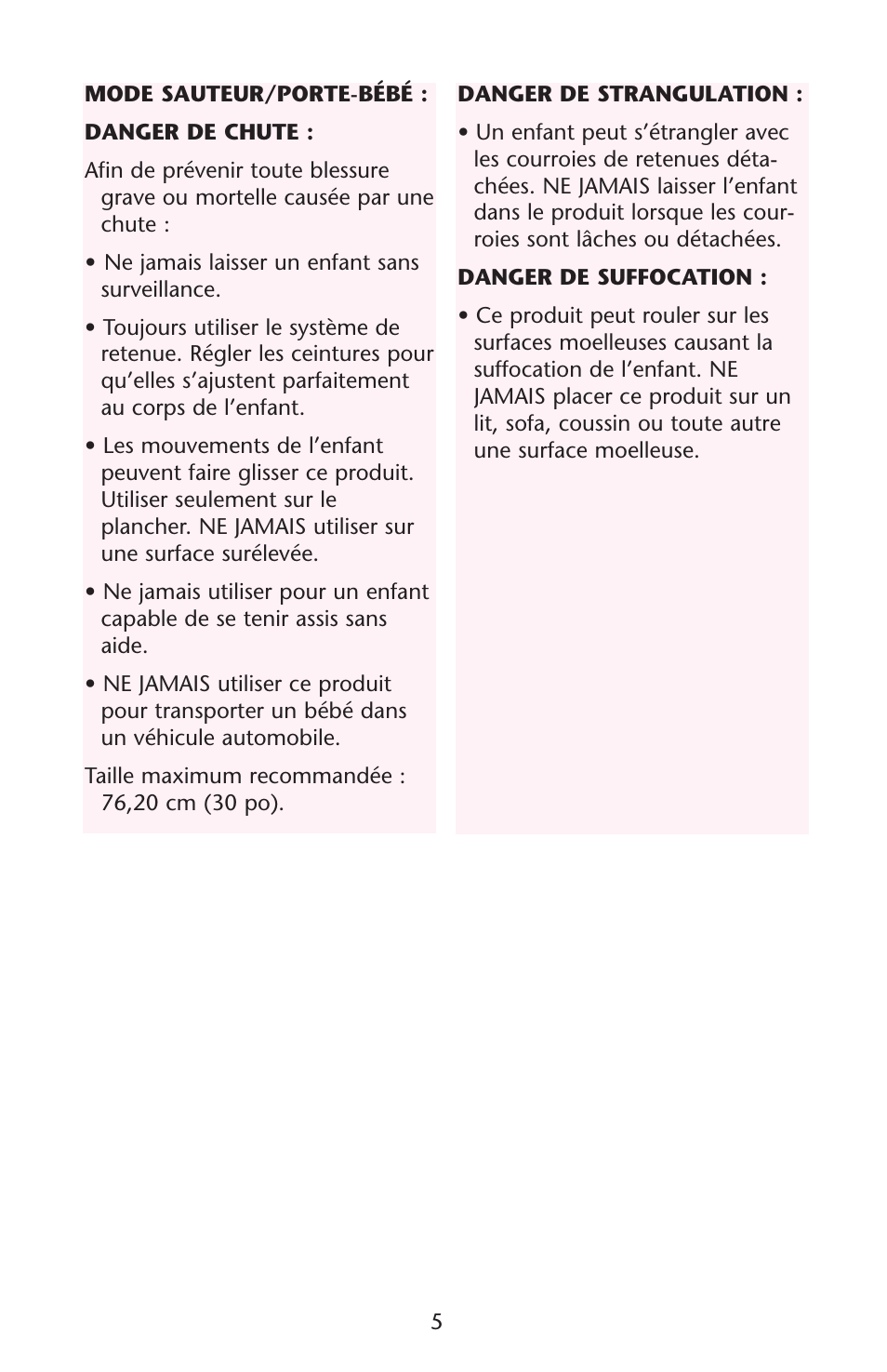 Graco Swing 'N Bounce 1764336 User Manual | Page 5 / 52