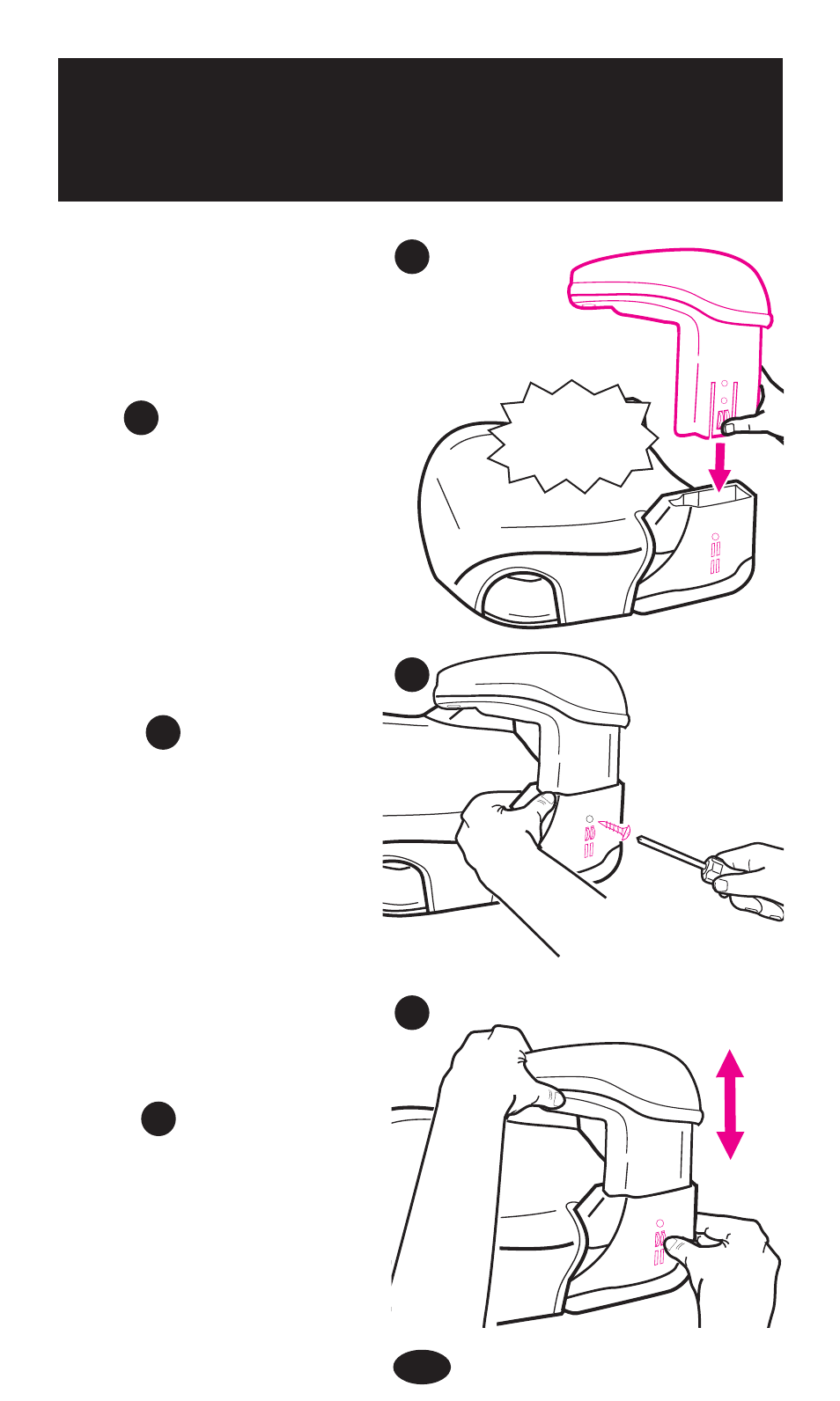 Assembling the booster seat, Step 1, Step 2 | Step 3 | Graco 8498 User Manual | Page 9 / 76