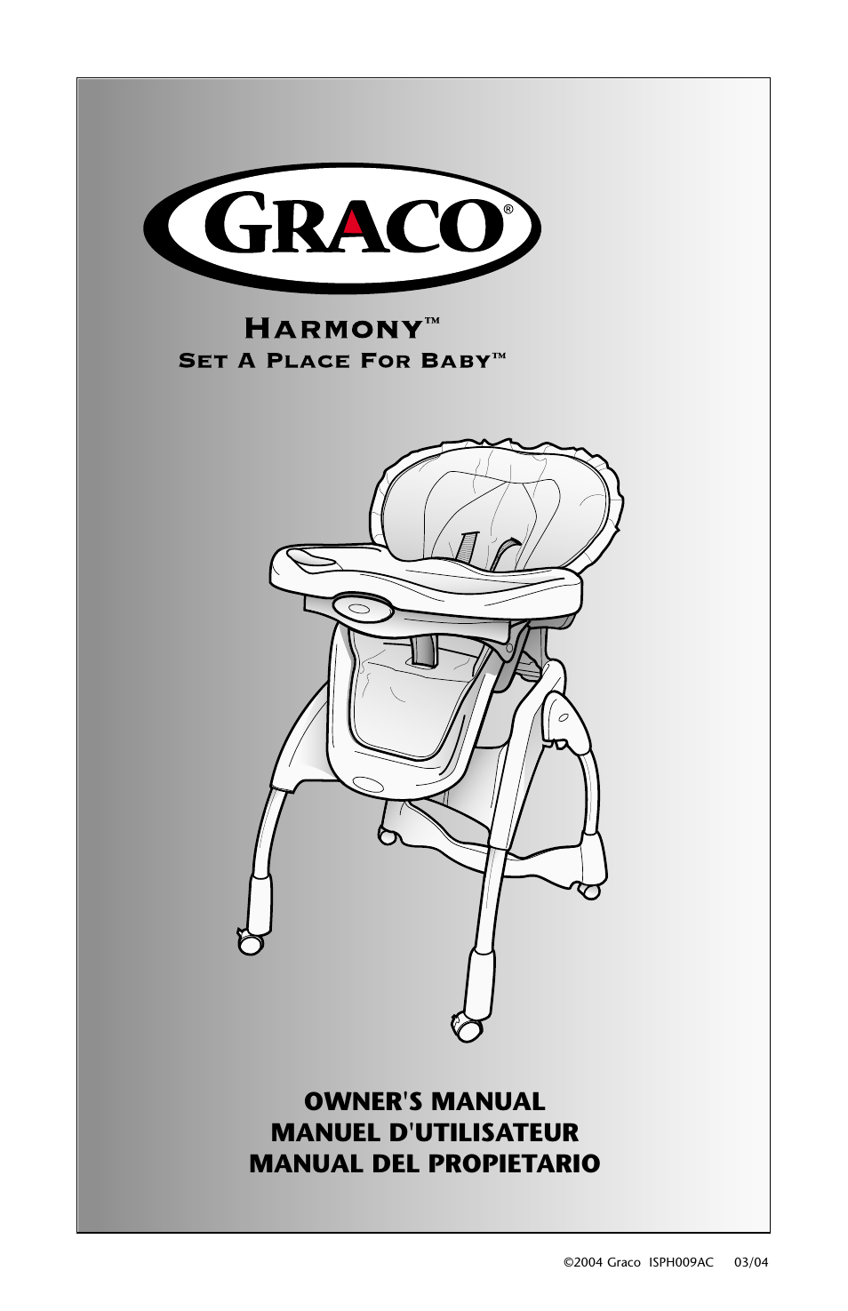 Graco HARMONY High Chair User Manual | 32 pages