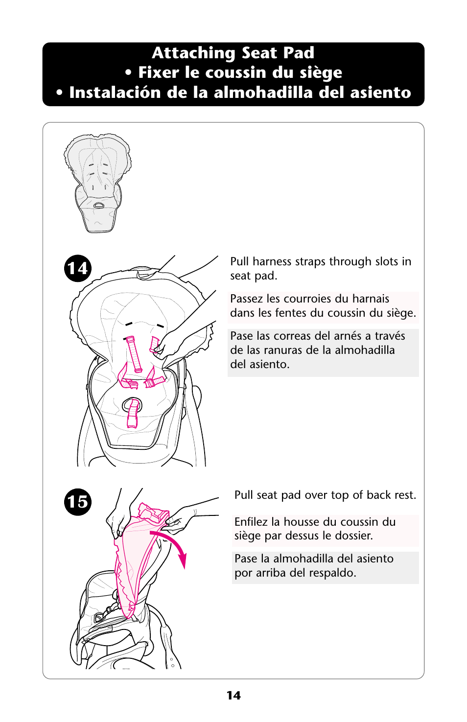 Graco HARMONY High Chair User Manual | Page 14 / 32
