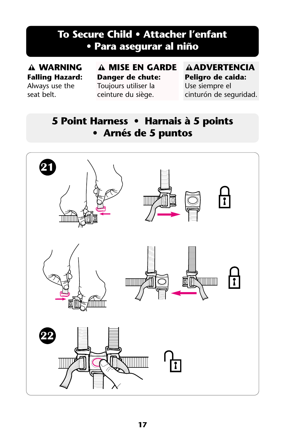 Graco HARMONY High Chair User Manual | Page 17 / 32