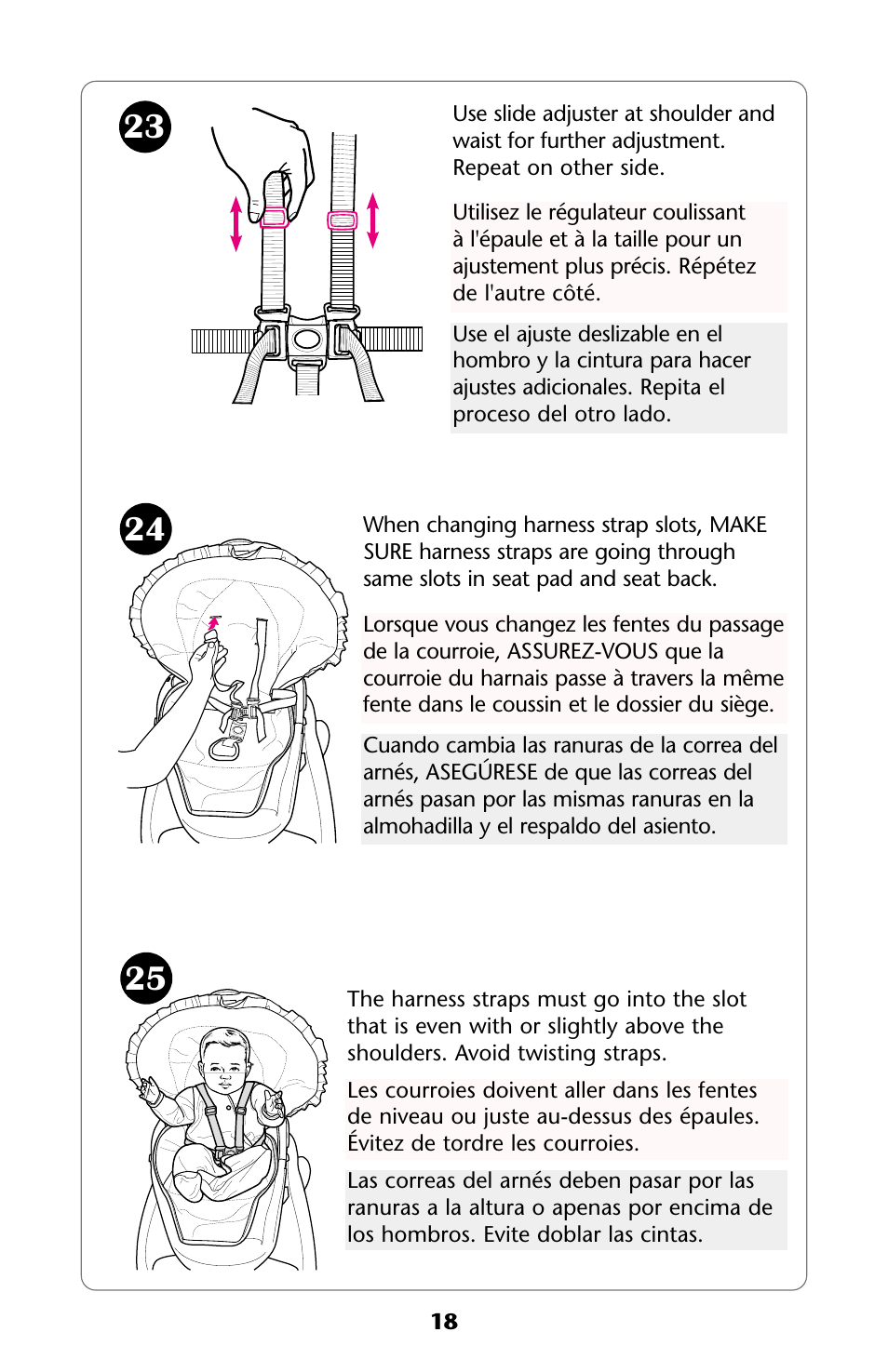 Graco HARMONY High Chair User Manual | Page 18 / 32