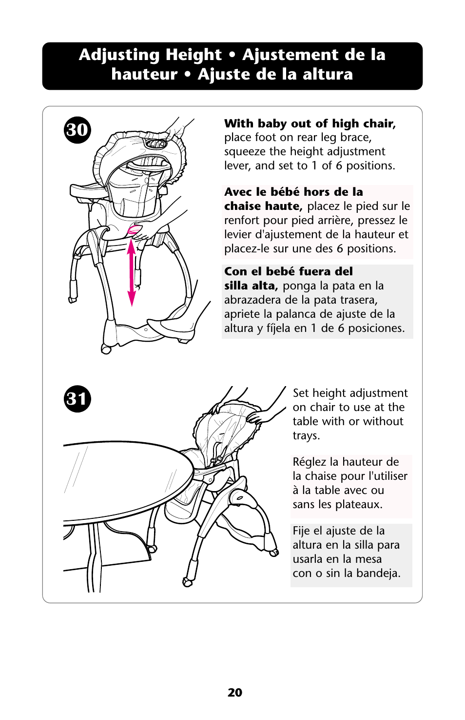 Graco HARMONY High Chair User Manual | Page 20 / 32