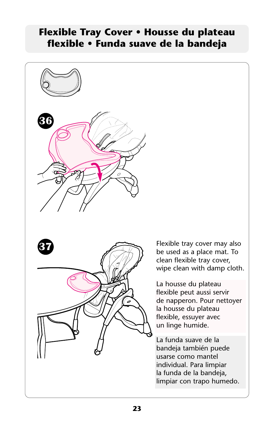 Graco HARMONY High Chair User Manual | Page 23 / 32