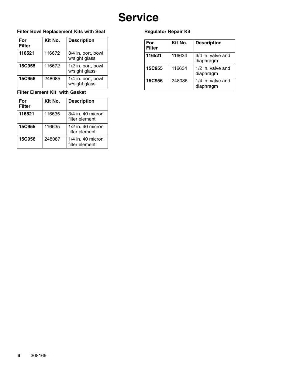 Service | Graco 308169J User Manual | Page 6 / 16