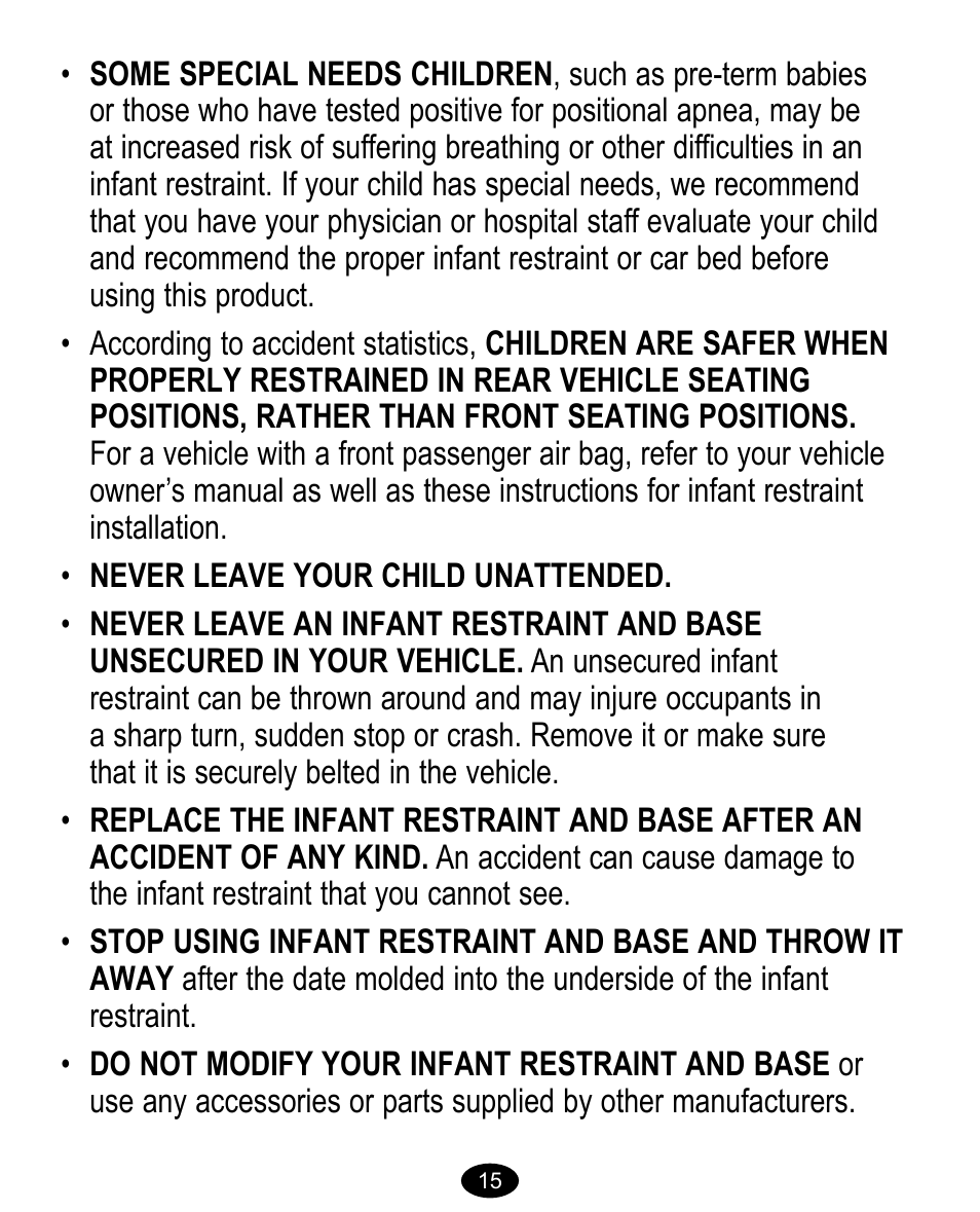 Graco Baby Carrier User Manual | Page 15 / 82