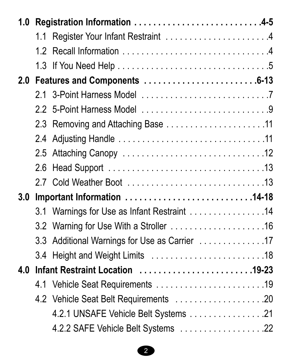 Graco Baby Carrier User Manual | Page 2 / 82