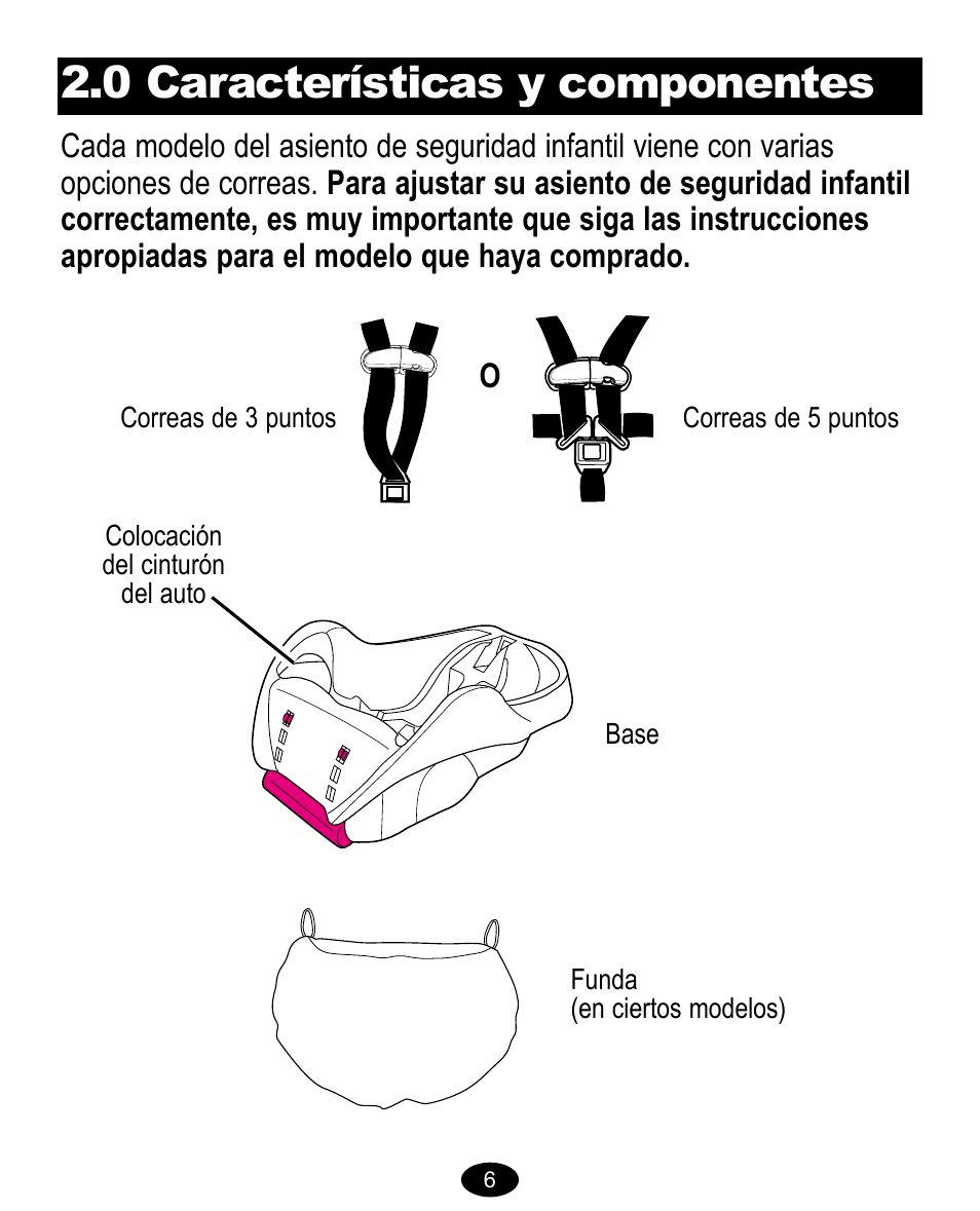 0 características y componentes | Graco Baby Carrier User Manual | Page 47 / 82