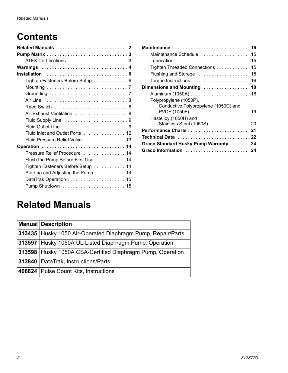 Graco HUSKY 312877C User Manual | Page 2 / 24