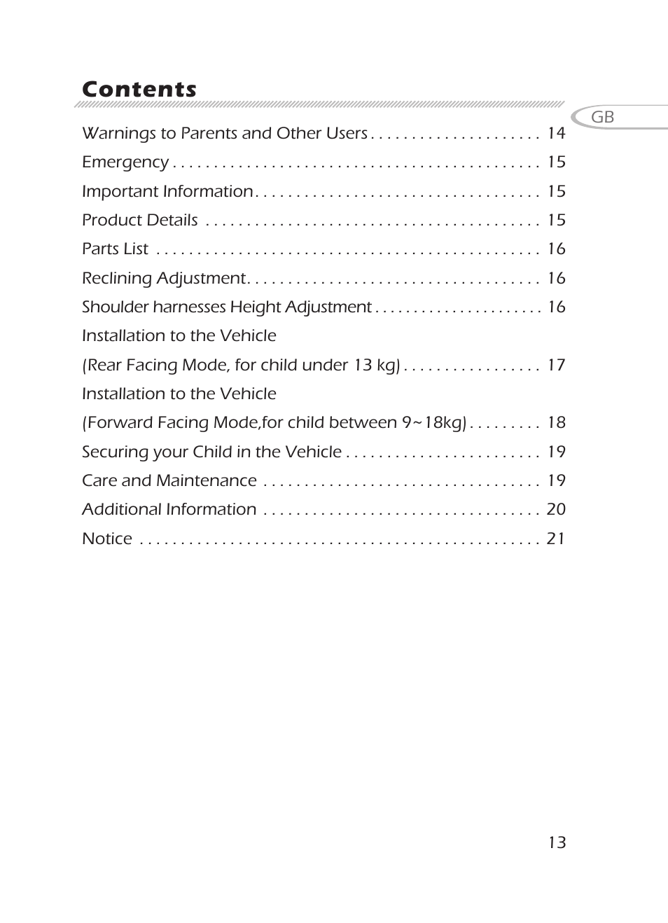 Graco 8H98 User Manual | Page 13 / 140