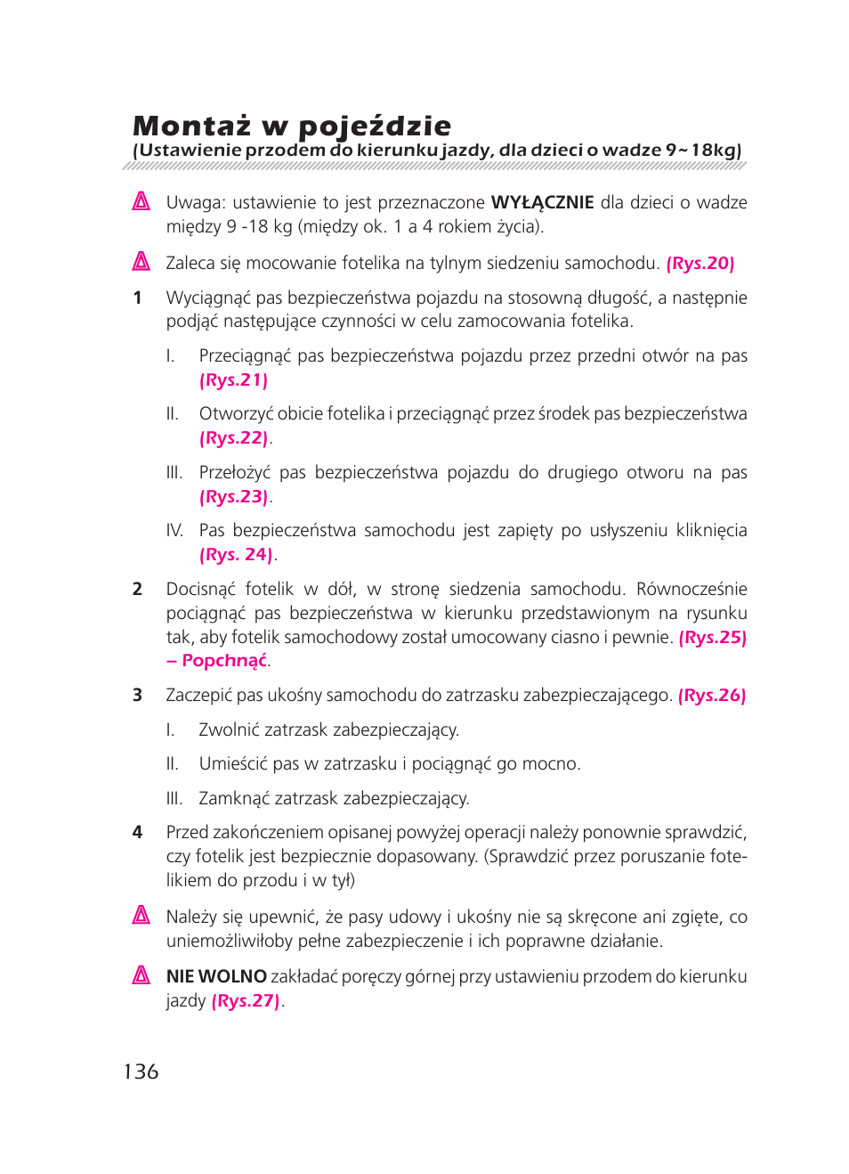 Monta, W poje, Dzie | Graco 8H98 User Manual | Page 136 / 140