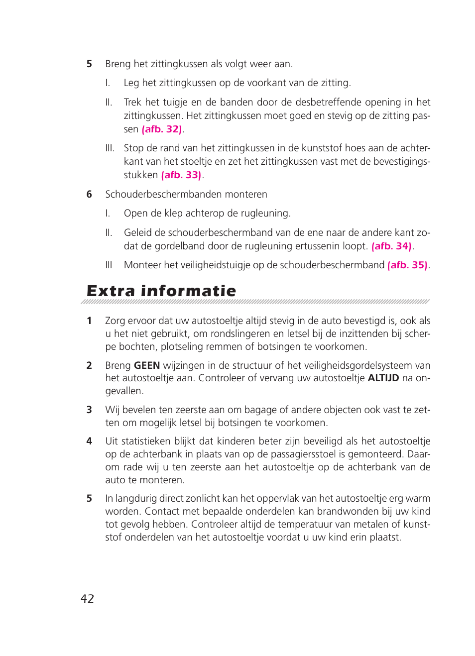 Extra informatie | Graco 8H98 User Manual | Page 42 / 140