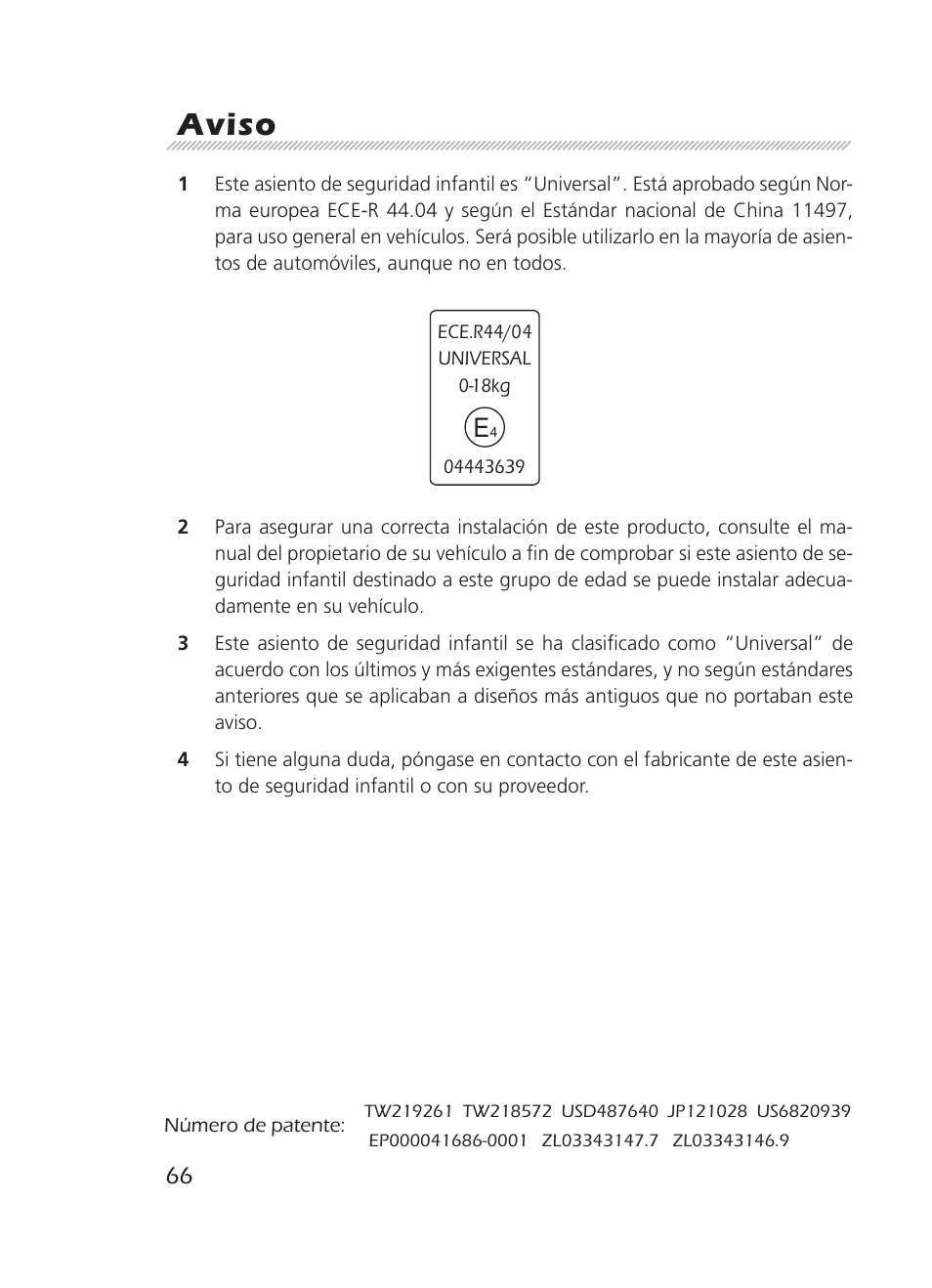 Aviso | Graco 8H98 User Manual | Page 66 / 140