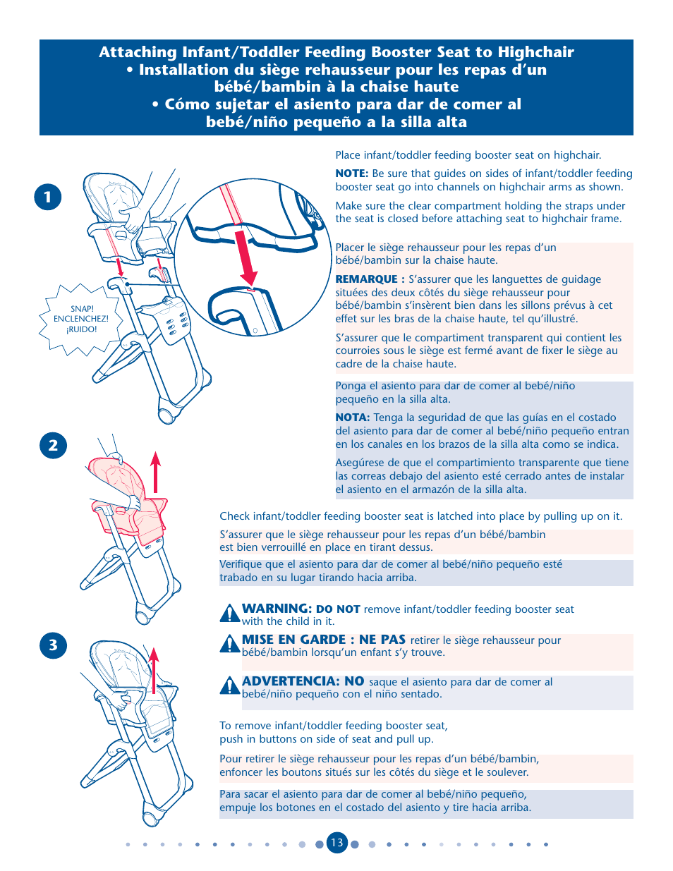 Graco DuoDiner 1762131 User Manual | Page 13 / 24