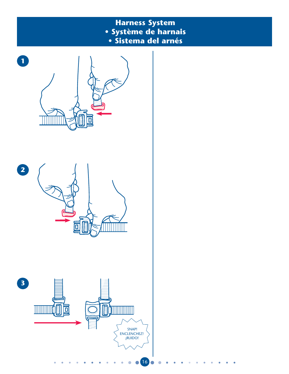 Harness system s s | Graco DuoDiner 1762131 User Manual | Page 16 / 24