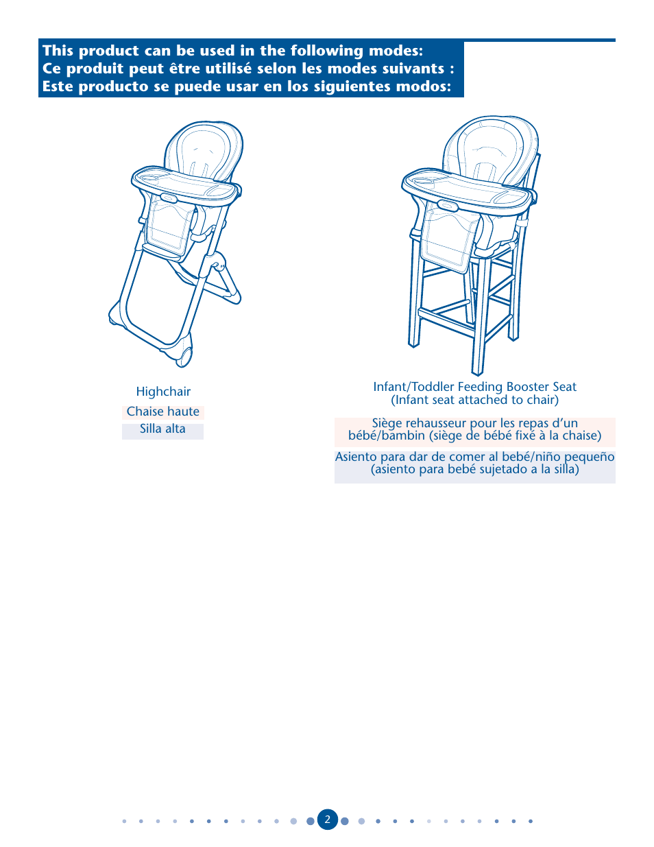 Graco DuoDiner 1762131 User Manual | Page 2 / 24